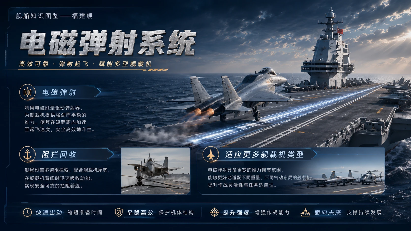 万物知识图鉴系列作品PPT——福建舰【4K】 - 预览图4