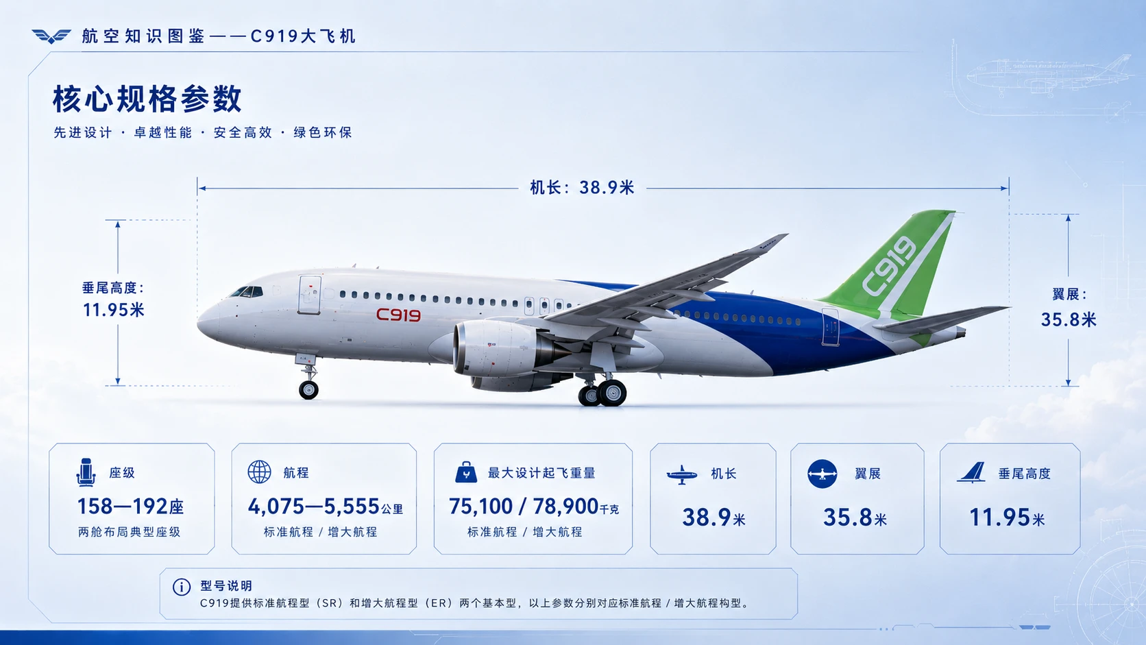 万物知识图鉴系列作品PPT——C919大飞机【4k】 - 预览图2