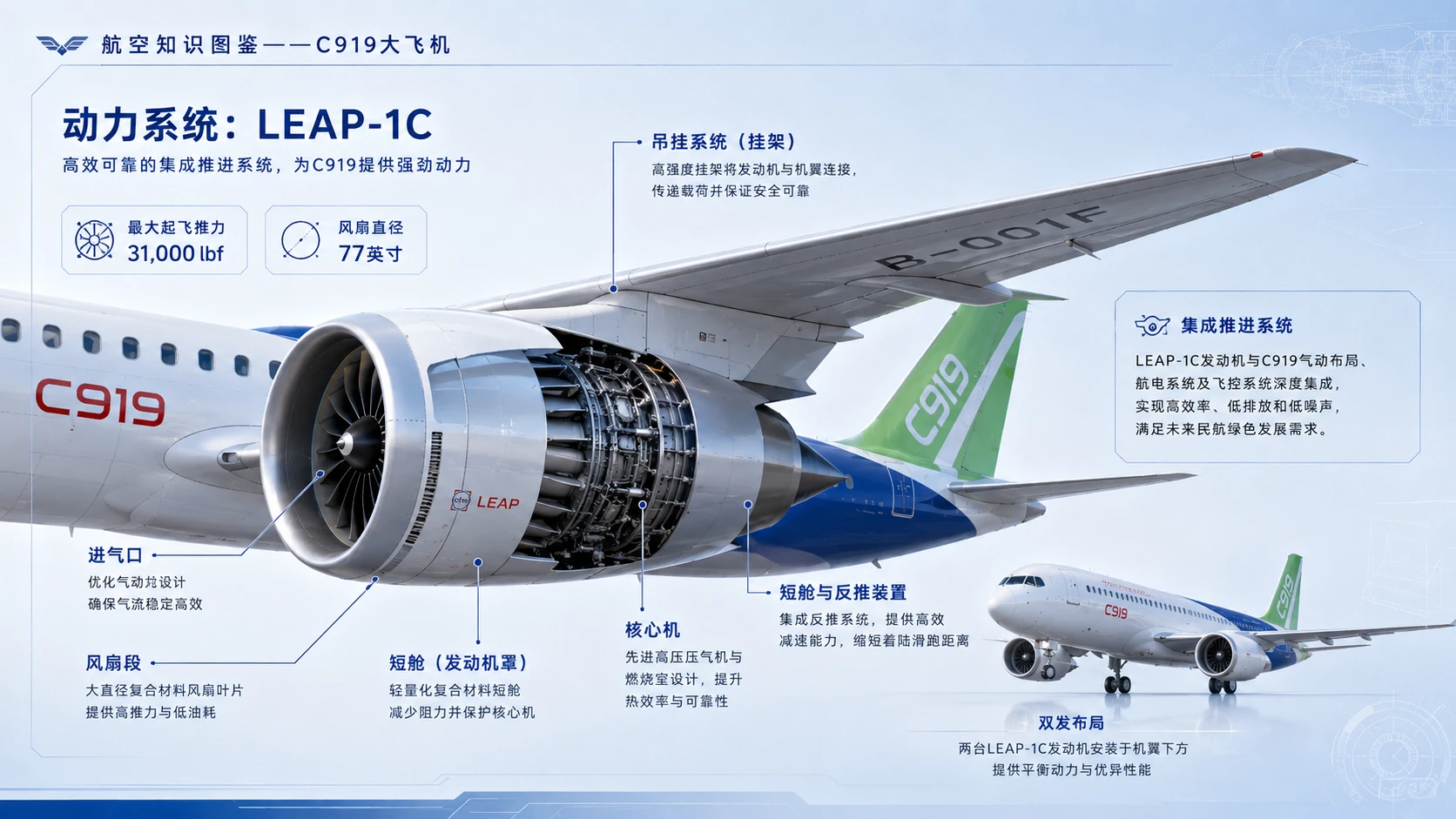 万物知识图鉴系列作品PPT——C919大飞机【4k】 - 预览图3