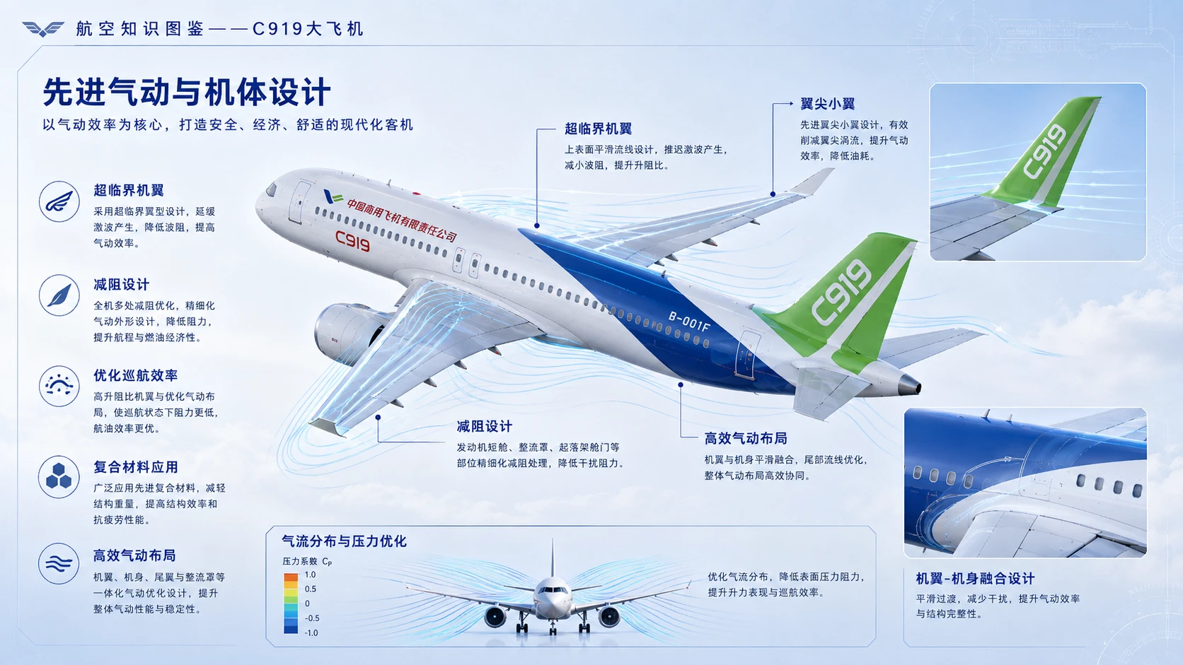 万物知识图鉴系列作品PPT——C919大飞机【4k】 - 预览图4