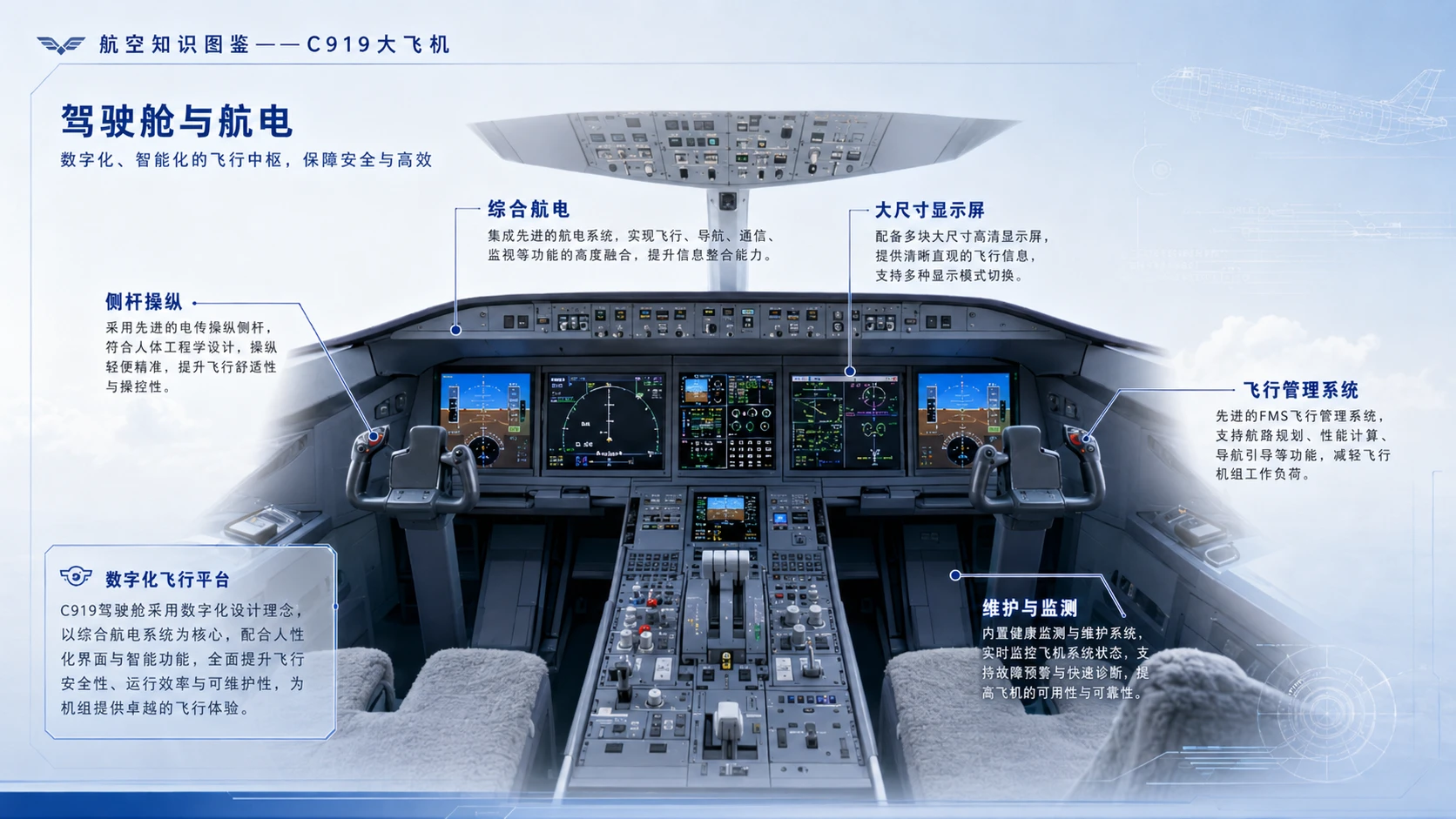 万物知识图鉴系列作品PPT——C919大飞机【4k】 - 预览图5
