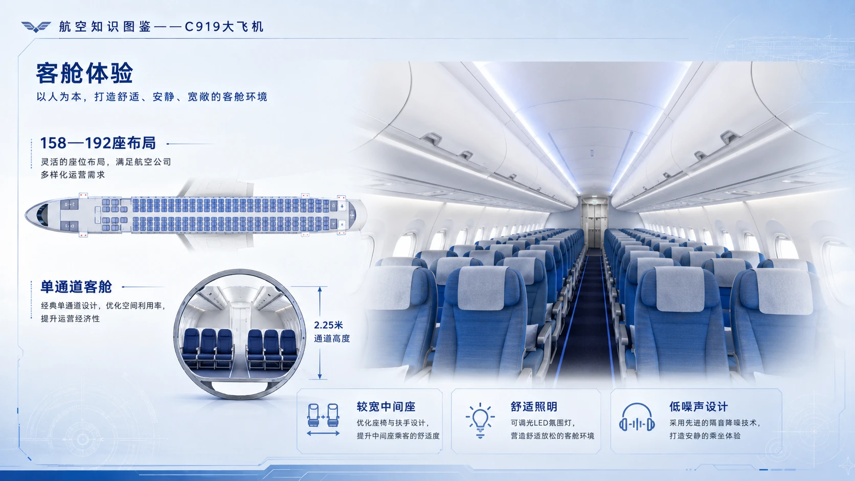 万物知识图鉴系列作品PPT——C919大飞机【4k】 - 预览图6
