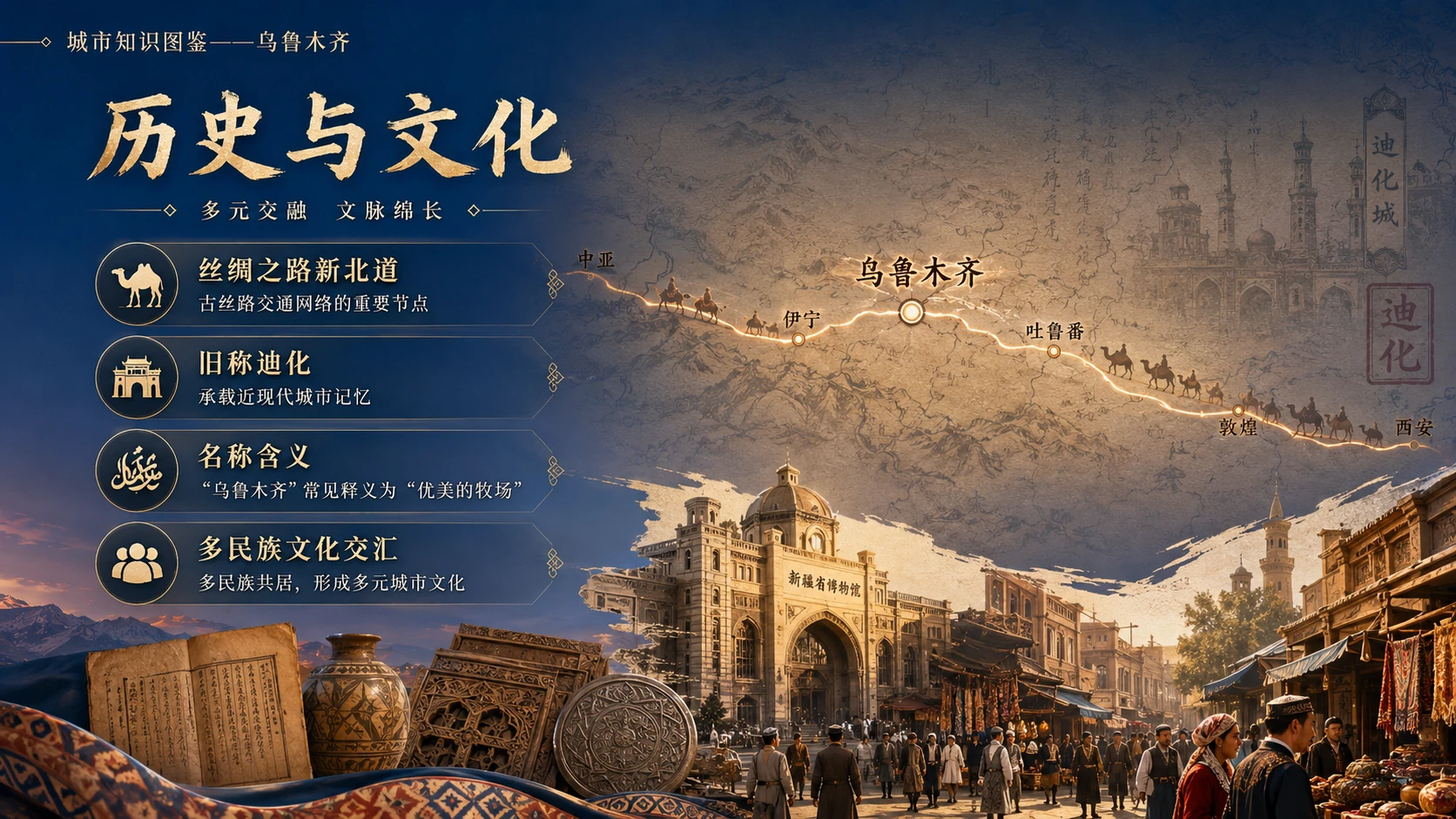 万物知识图鉴系列作品PPT——乌鲁木齐【4K】 - 预览图7