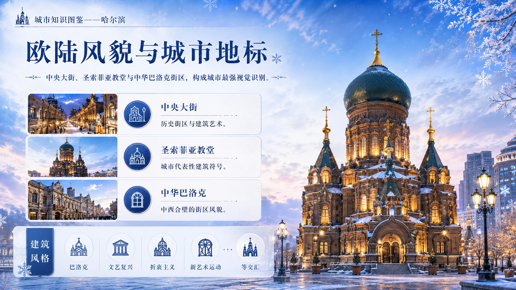 万物知识图鉴系列作品PPT——哈尔滨【4K】 - 预览图4