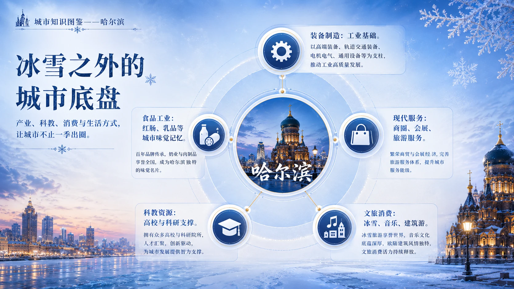 万物知识图鉴系列作品PPT——哈尔滨【4K】 - 预览图7