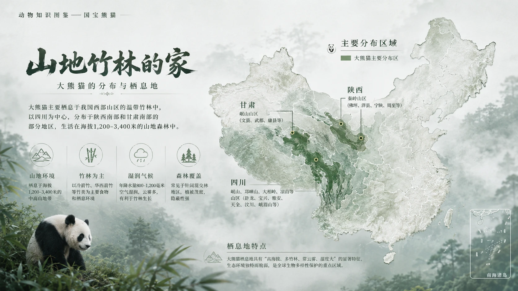 万物知识图鉴系列作品PPT——国宝熊猫【4K】 - 预览图4