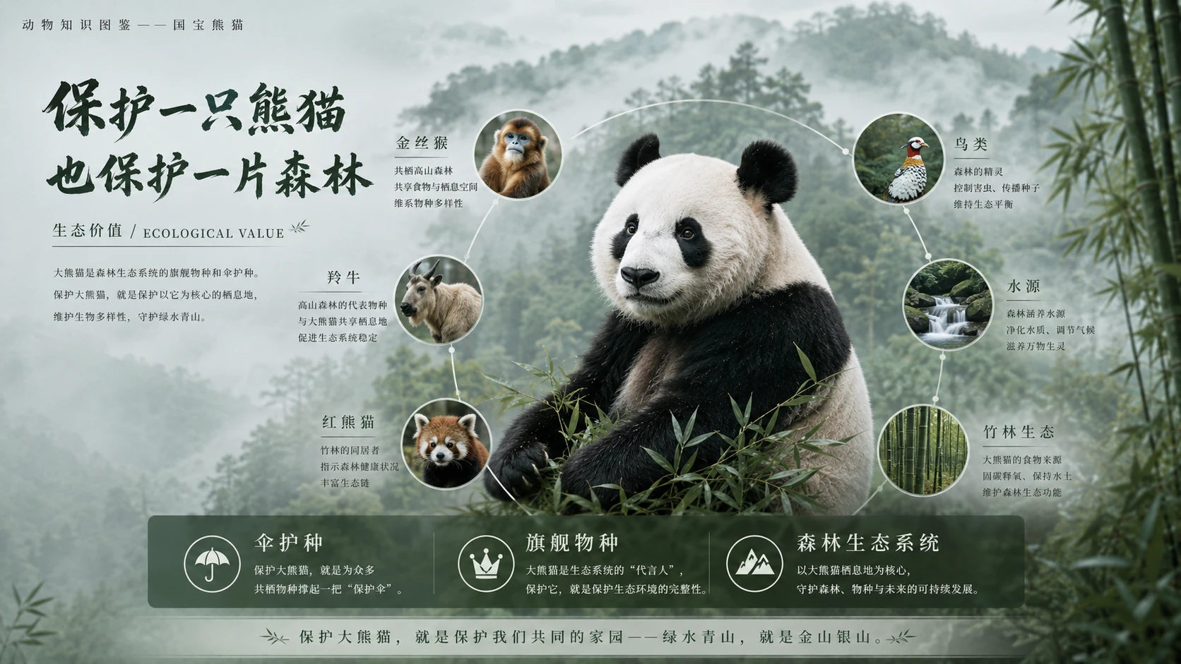 万物知识图鉴系列作品PPT——国宝熊猫【4K】 - 预览图8