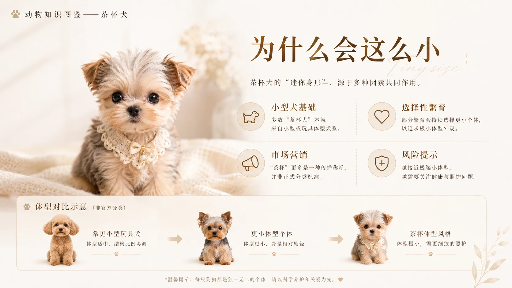 万物知识图鉴系列作品PPT——茶杯犬【4K】 - 预览图2