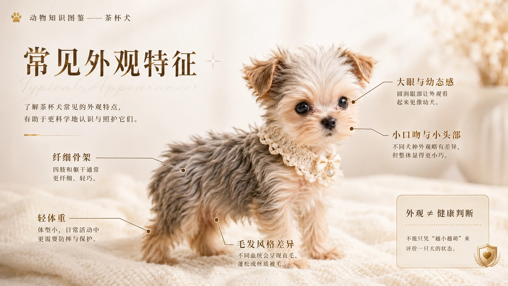 万物知识图鉴系列作品PPT——茶杯犬【4K】 - 预览图3
