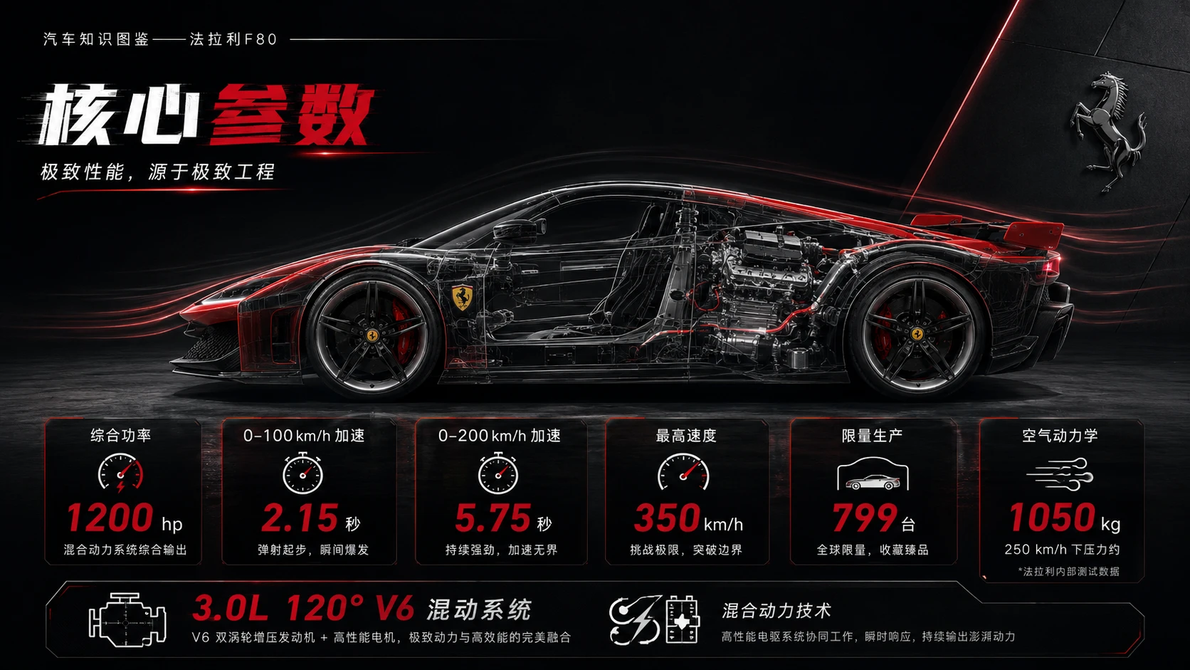 万物知识图鉴系列作品PPT——法拉利F80【4K】 - 预览图2