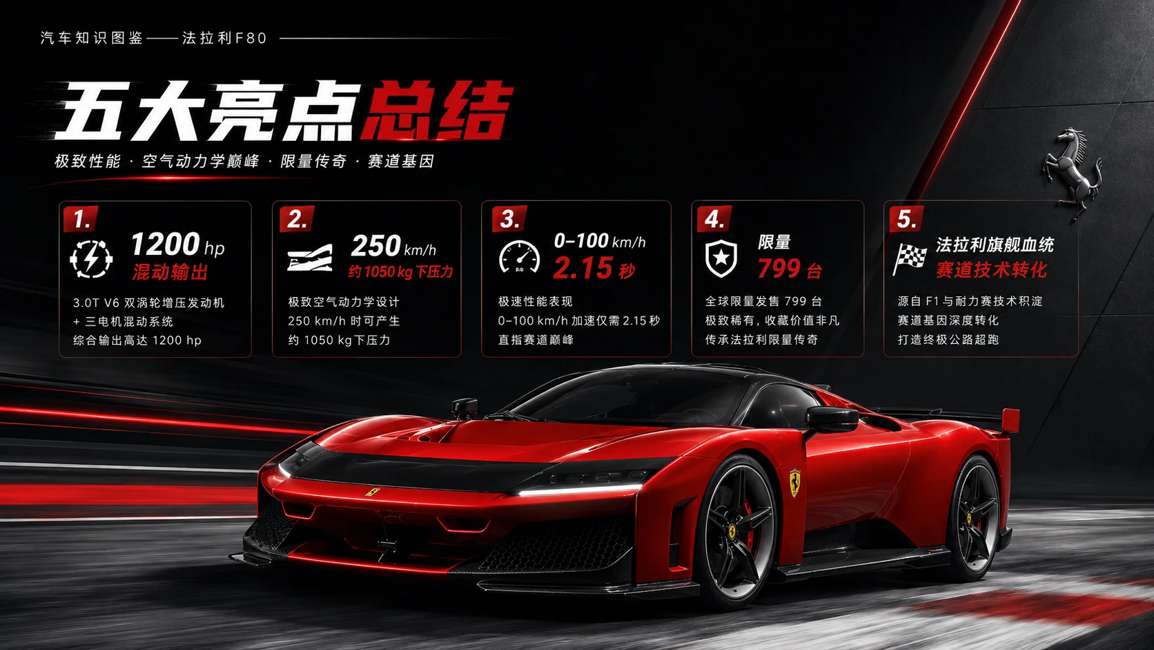 万物知识图鉴系列作品PPT——法拉利F80【4K】 - 预览图8