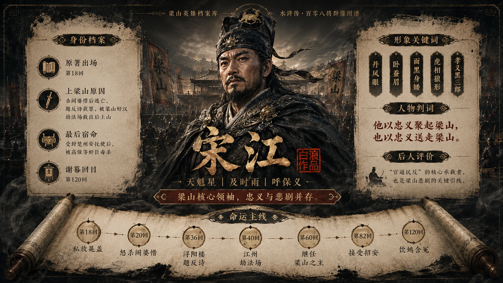 水浒一百单八将｜第二部分：天罡三十六星篇PPT - 预览图1