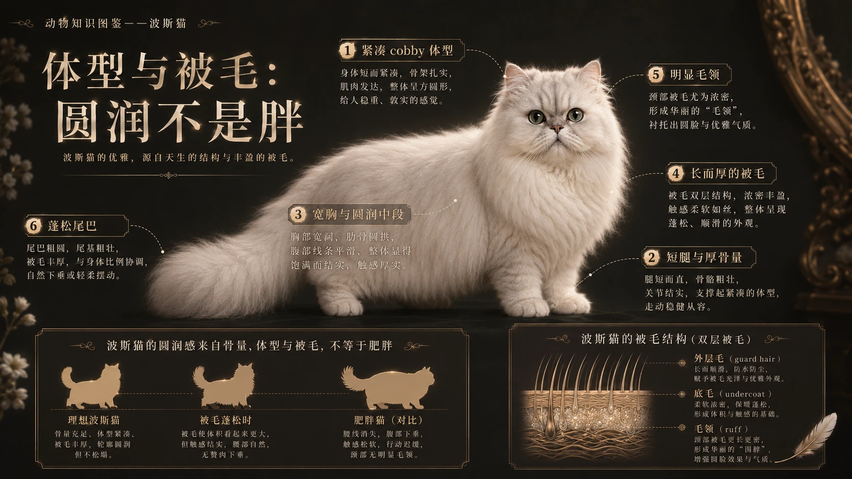 万物知识图鉴系列作品PPT——波斯猫【4K】 - 预览图2