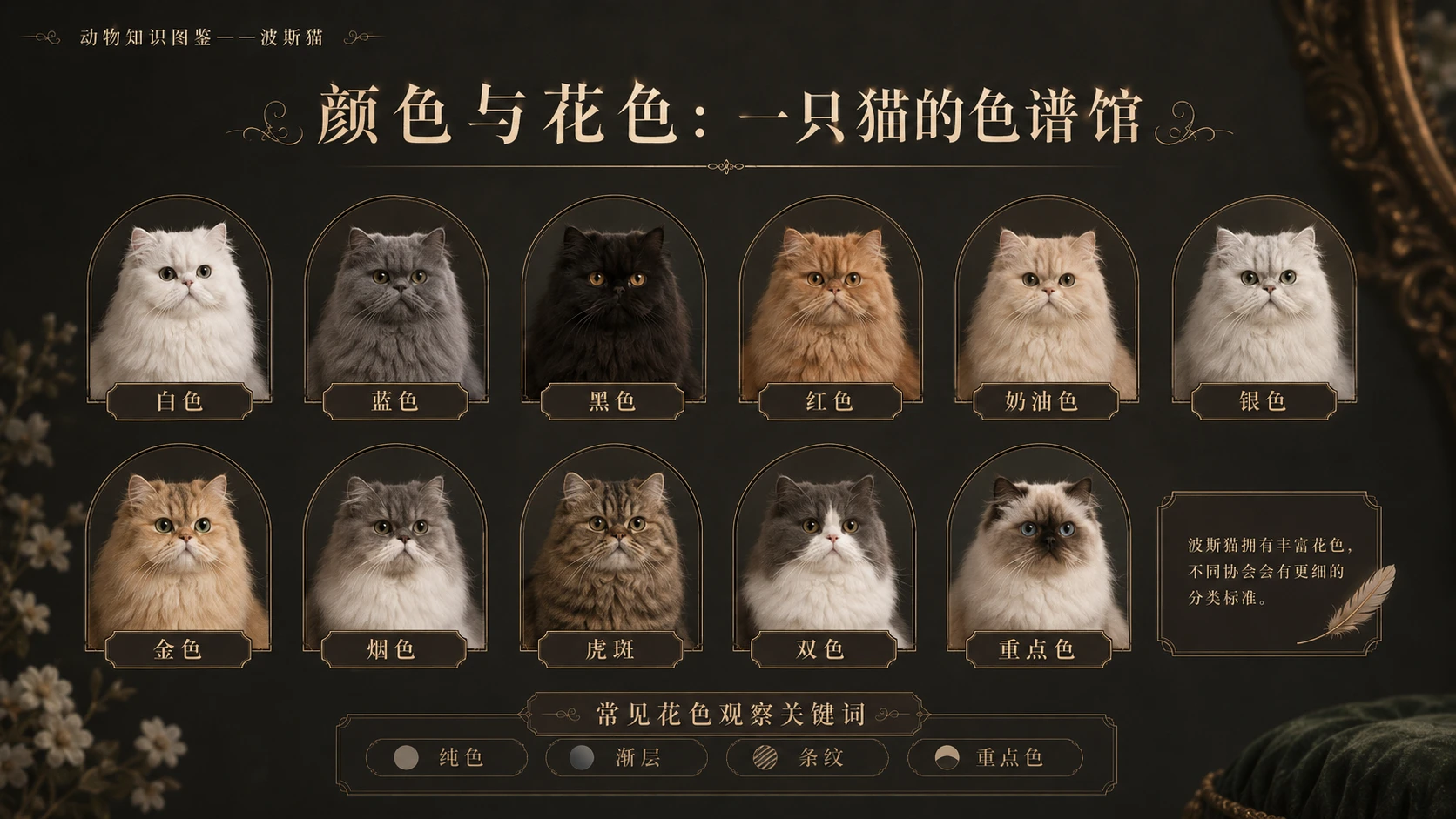 万物知识图鉴系列作品PPT——波斯猫【4K】 - 预览图3