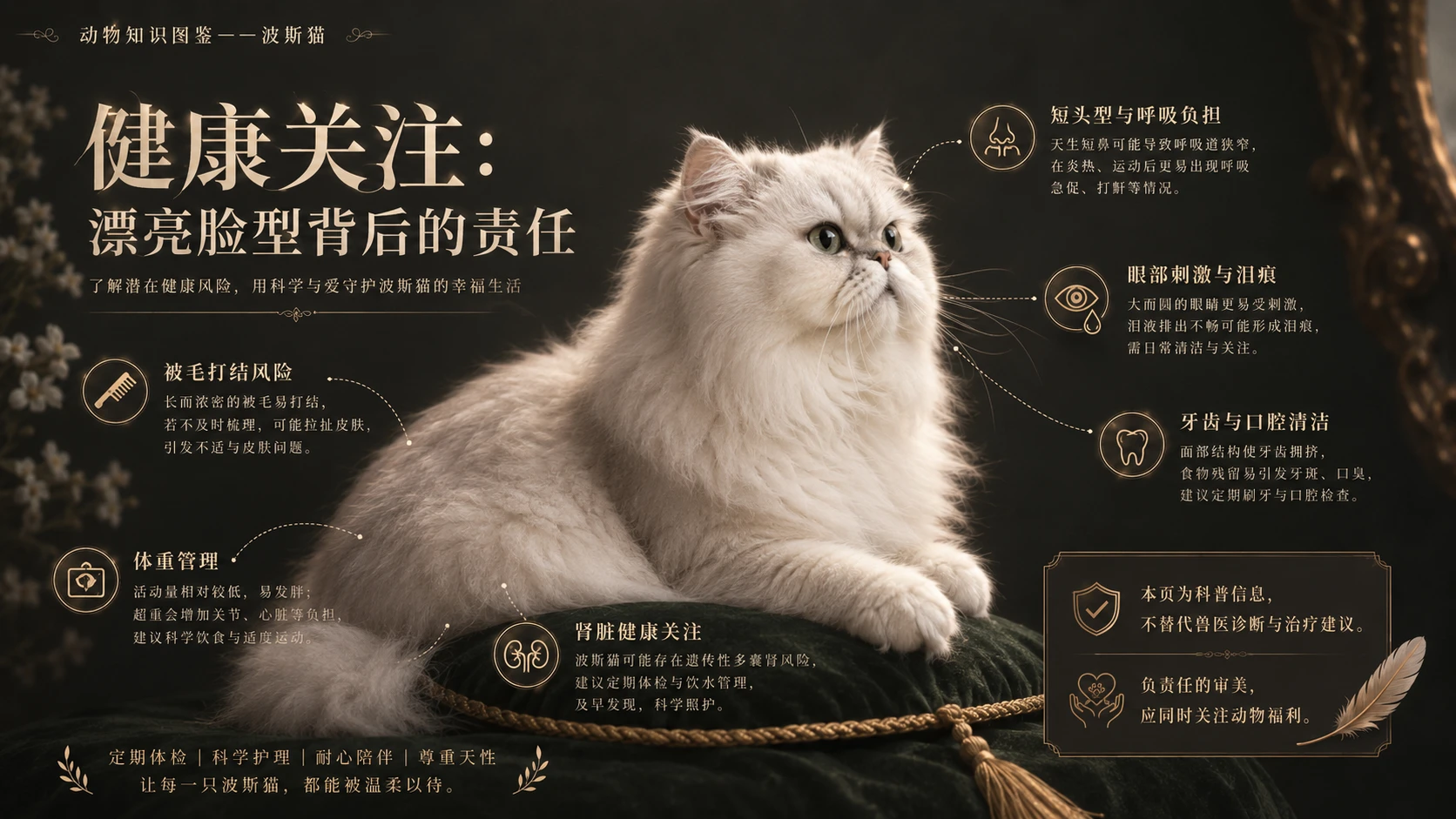 万物知识图鉴系列作品PPT——波斯猫【4K】 - 预览图6