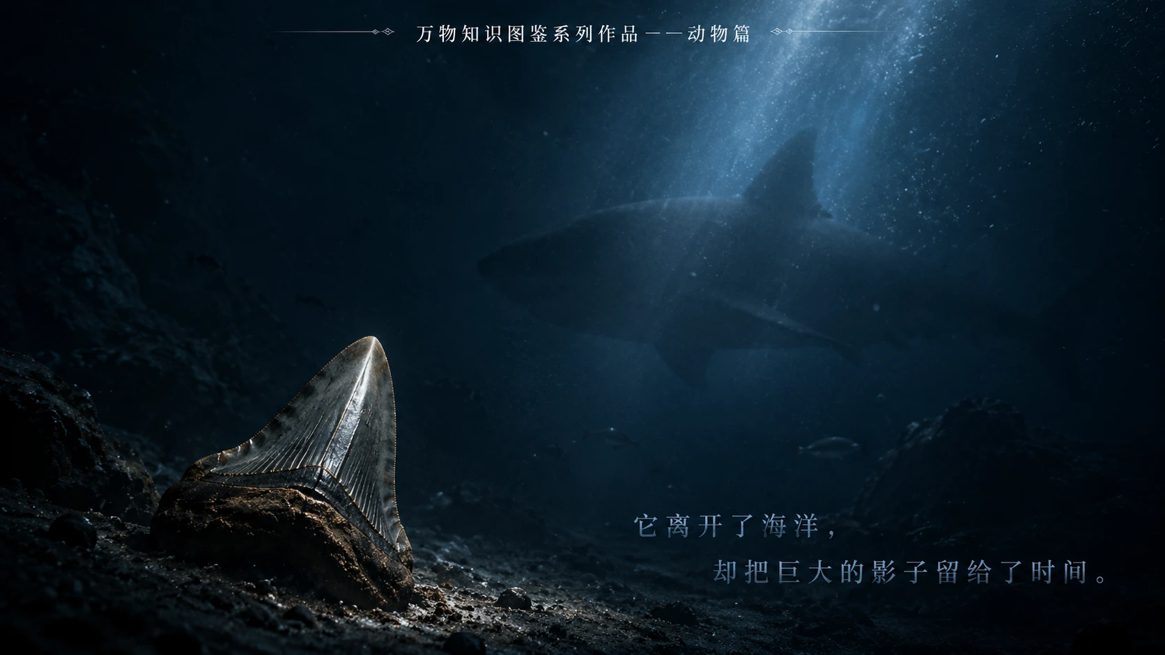 万物知识图鉴系列作品PPT——巨齿鲨【4K】 - 预览图9