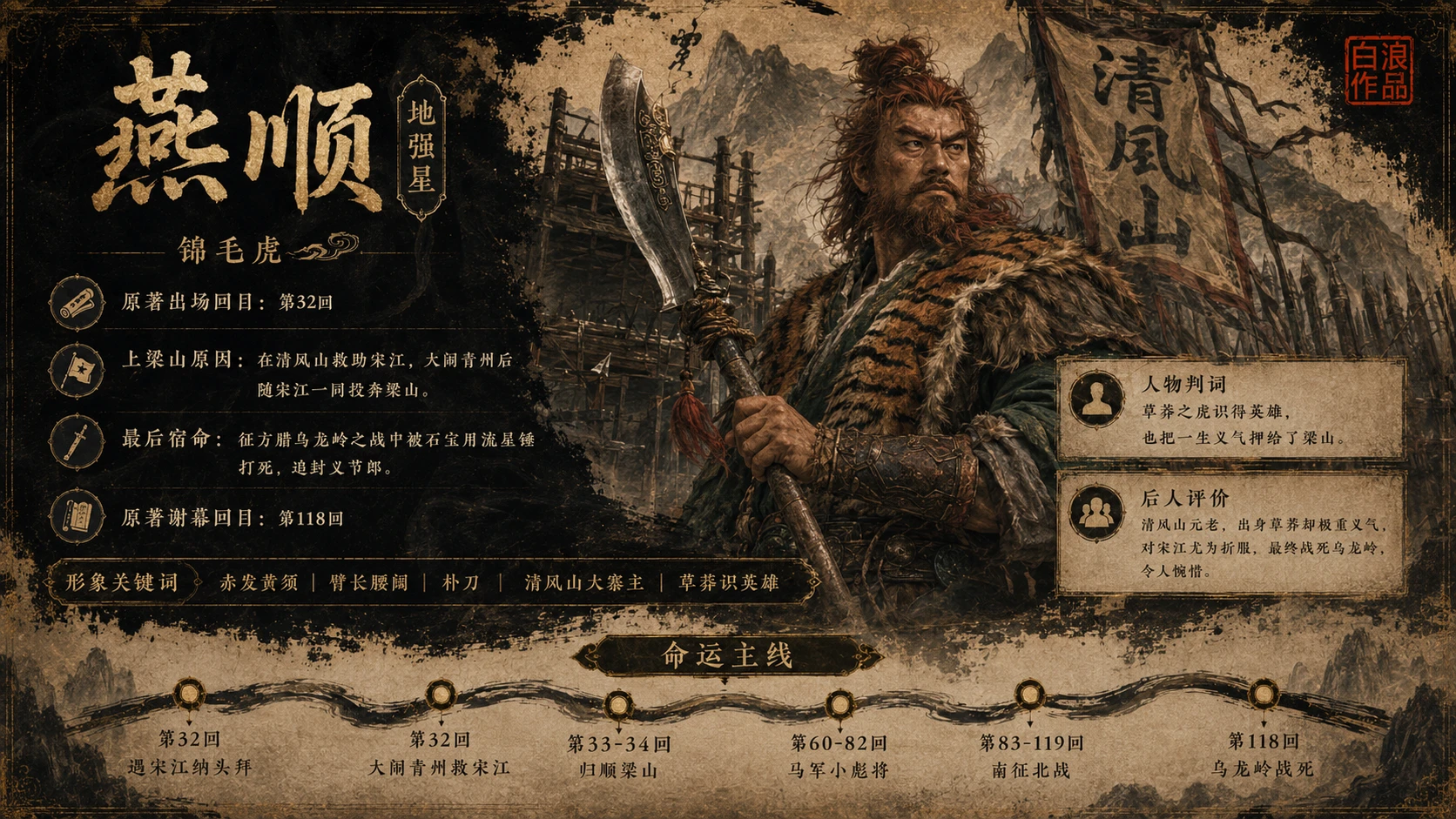 水浒一百单八将｜第三部分：地煞七十二星·前三十六星篇PPT - 预览图6