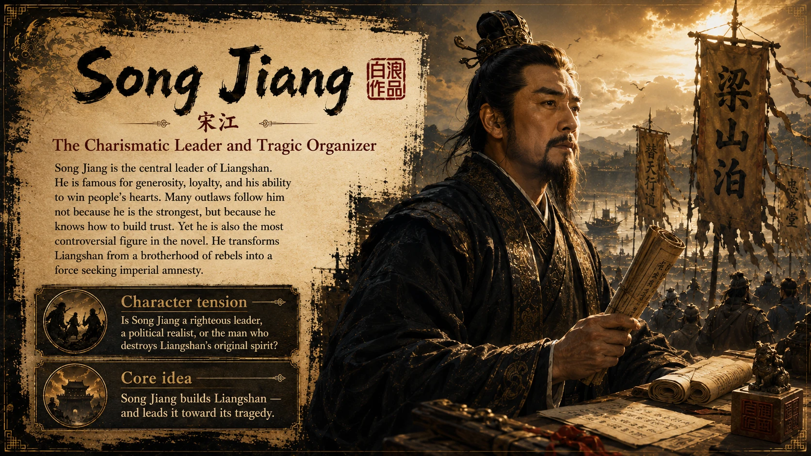 Water Margin Outlaws Brotherhood and the Tragedy of Loyalty PPT - 预览图1