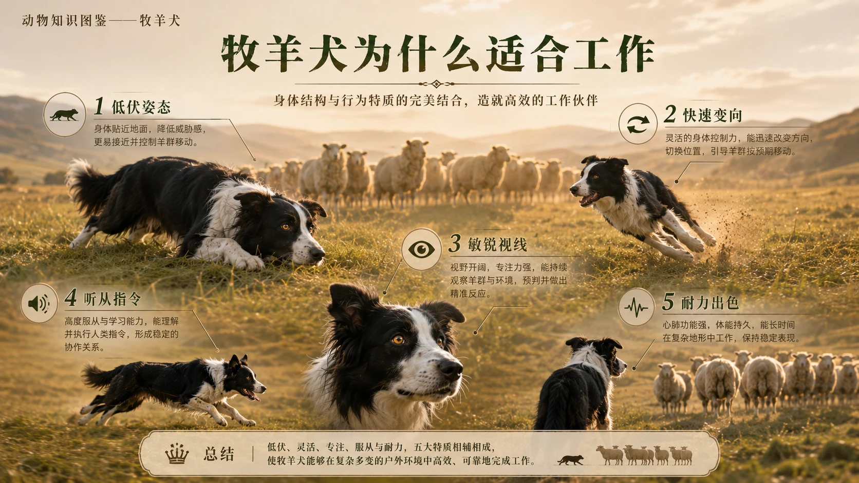 万物知识图鉴系列作品PPT——牧羊犬【4K】 - 预览图3