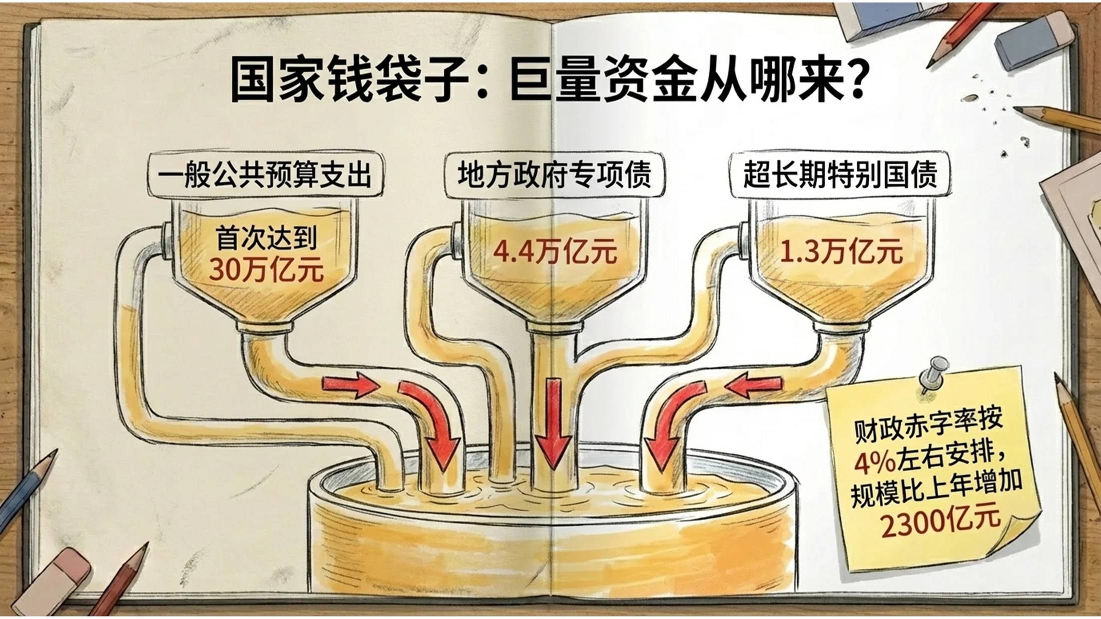 手绘速写手账涂鸦风政府工作报告PPT - 预览图7