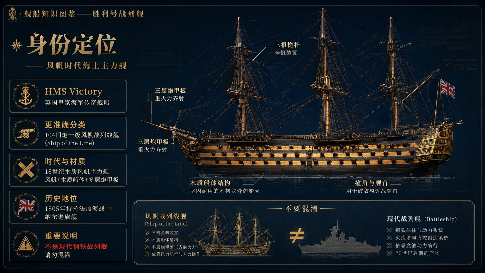 万物知识图鉴系列作品PPT——胜利号战列舰【4K】 - 预览图1