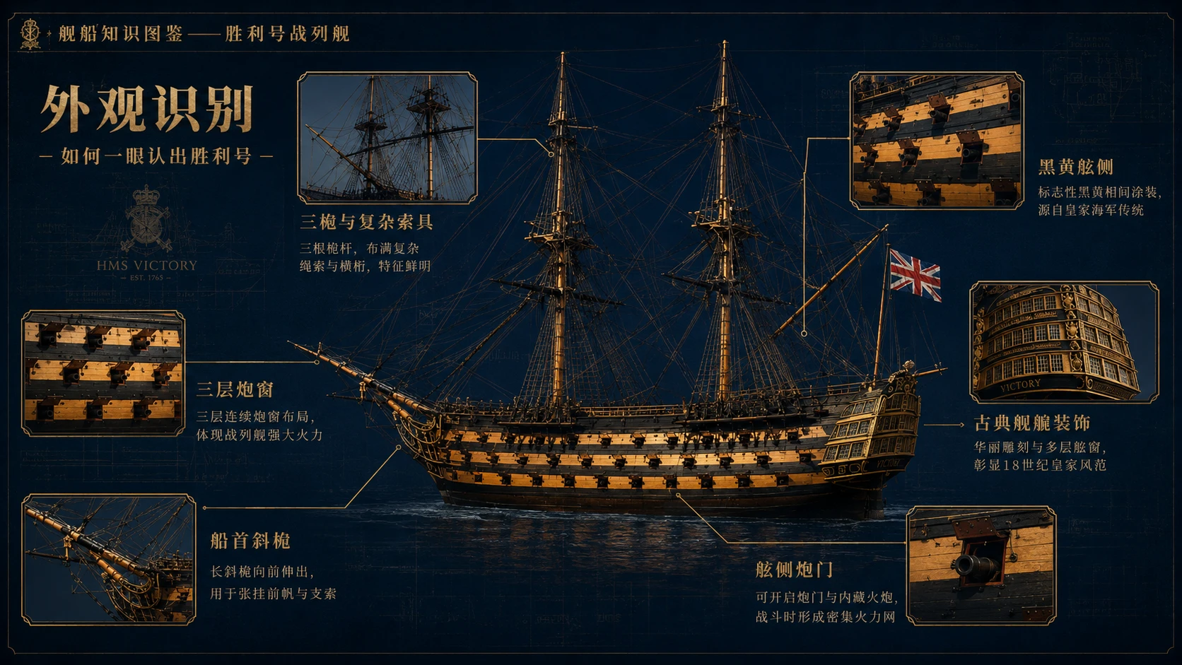 万物知识图鉴系列作品PPT——胜利号战列舰【4K】 - 预览图3