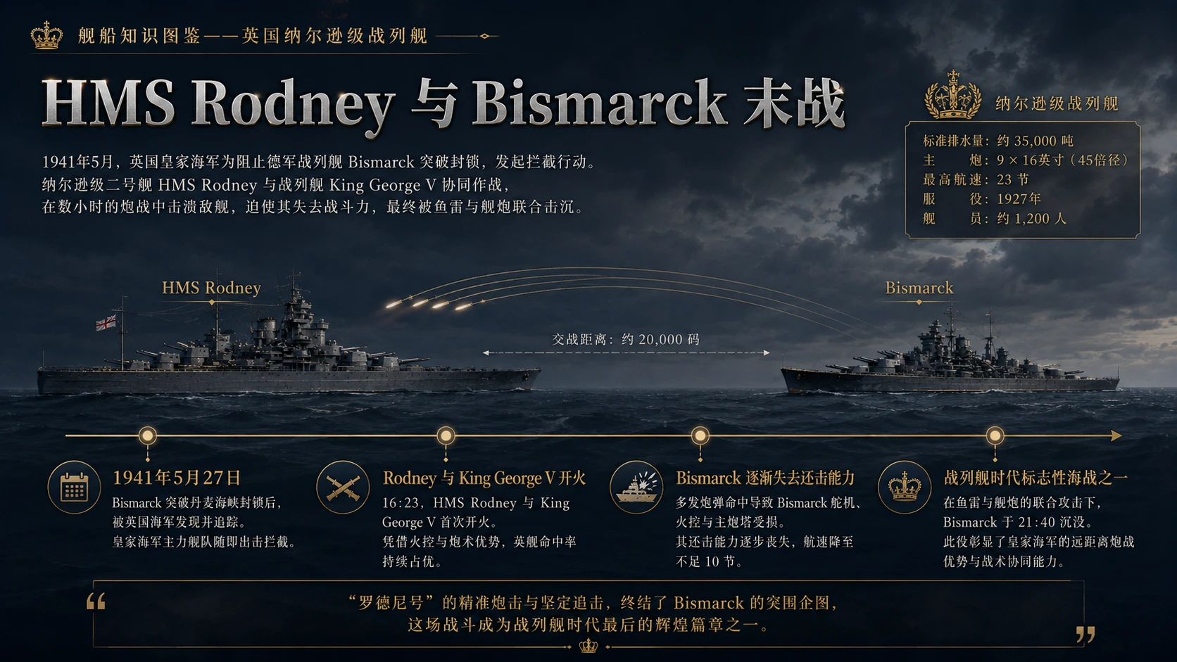 万物知识图鉴系列作品PPT——英国纳尔逊级战列舰【4K】 - 预览图7