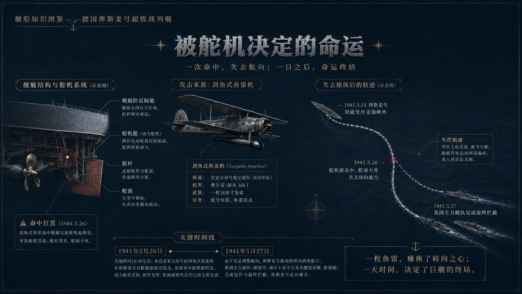 万物知识图鉴系列作品PPT——德国俾斯麦号超级战列舰【4K】 - 预览图7