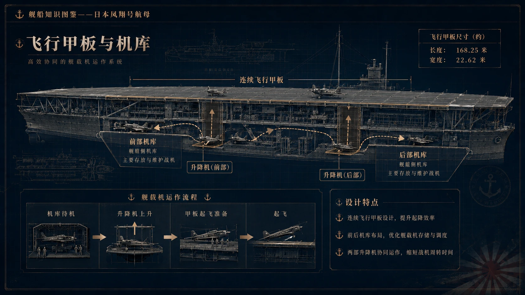 万物知识图鉴系列作品PPT——日本凤翔号航母【4K】 - 预览图4