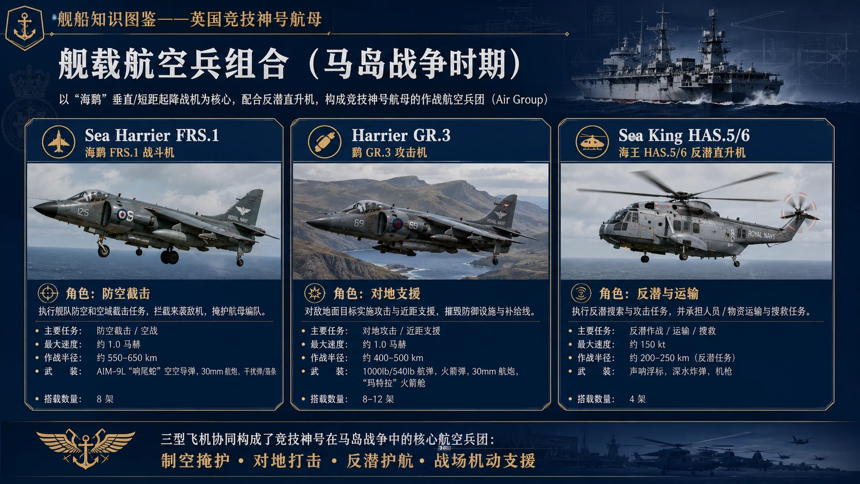 万物知识图鉴系列作品PPT——英国竞技神号航母【4K】 - 预览图6