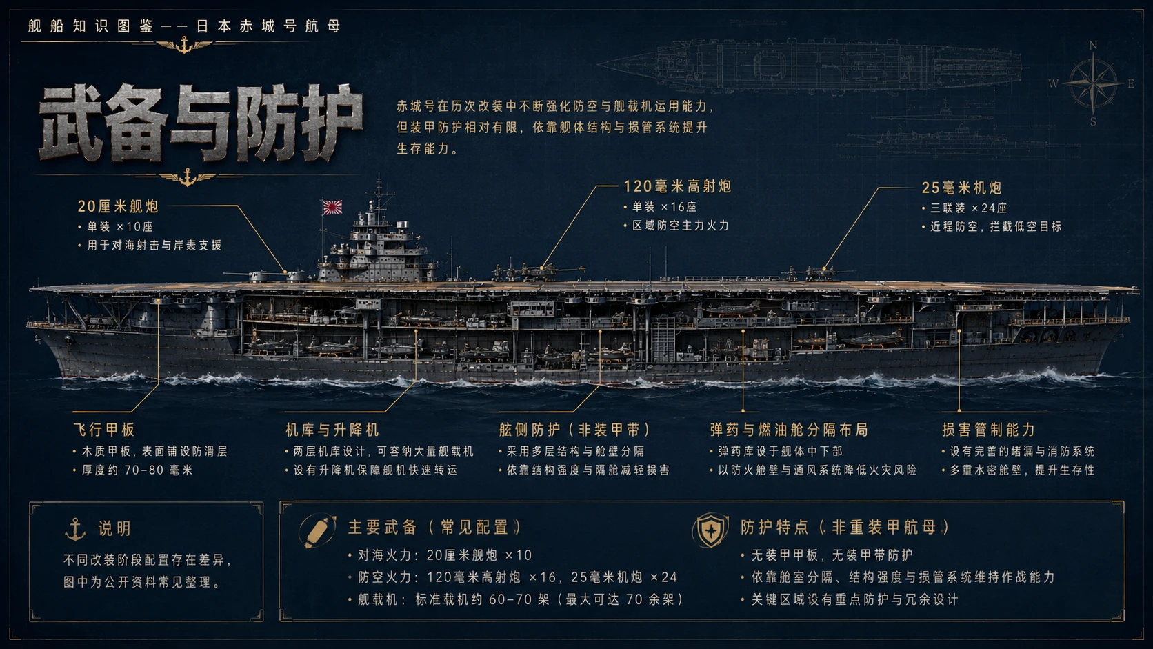 万物知识图鉴系列作品PPT——日本赤城号航母【4K】 - 预览图5