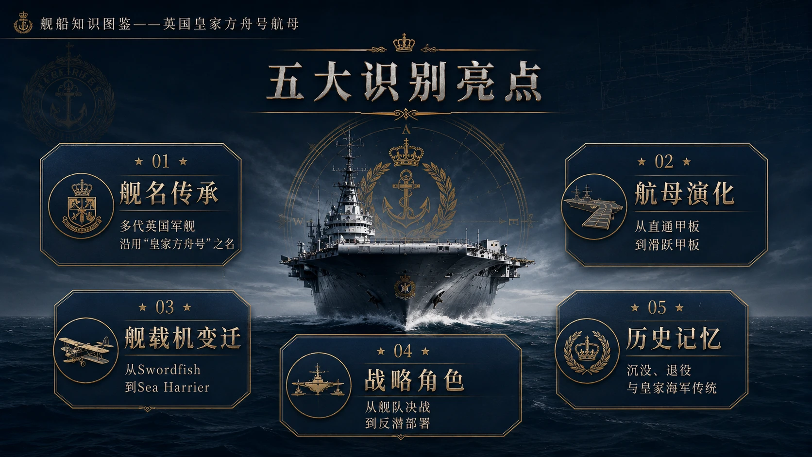 万物知识图鉴系列作品PPT——英国皇家方舟号航母 【4K】 - 预览图8