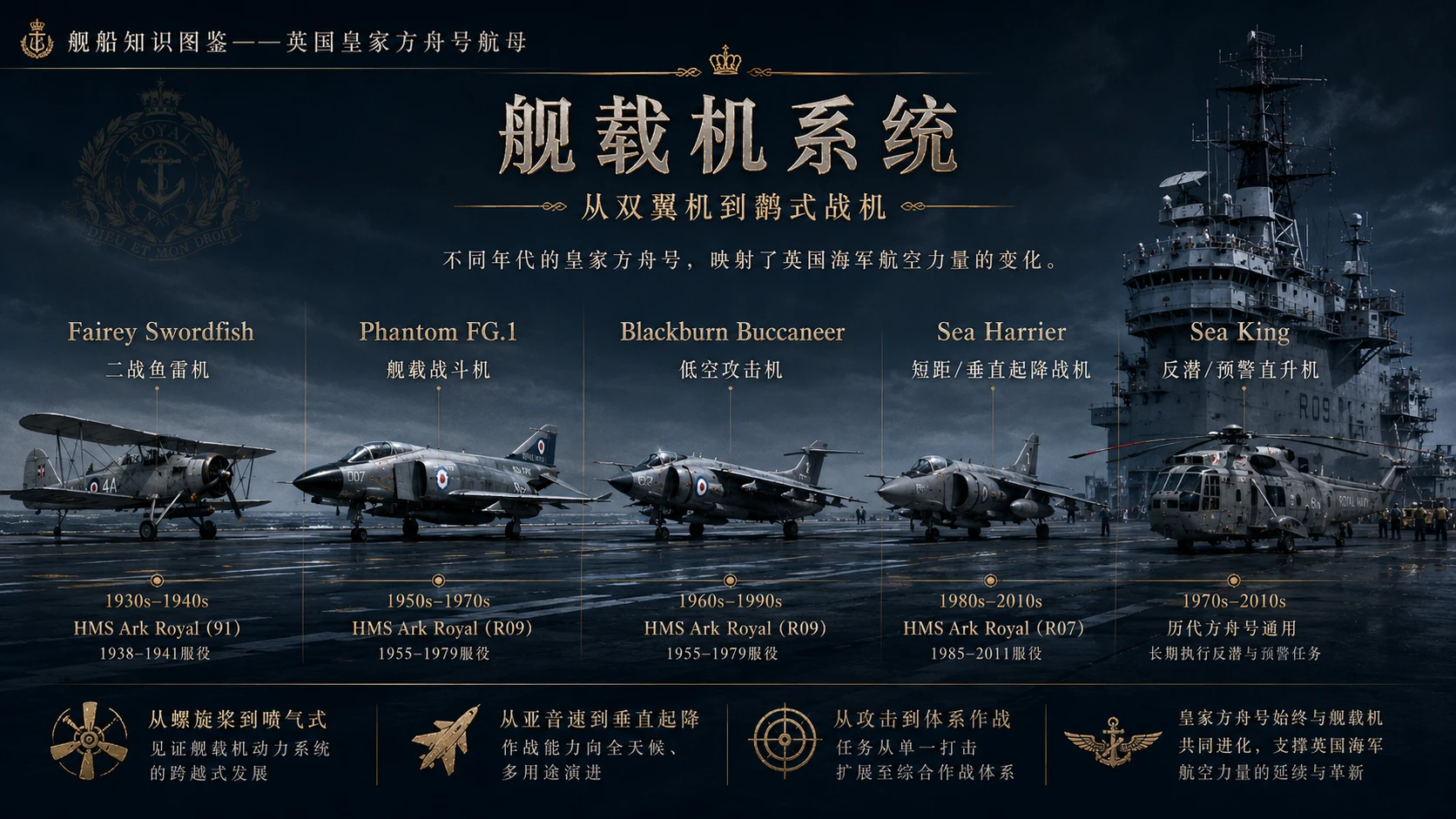 万物知识图鉴系列作品PPT——英国皇家方舟号航母 【4K】 - 预览图9