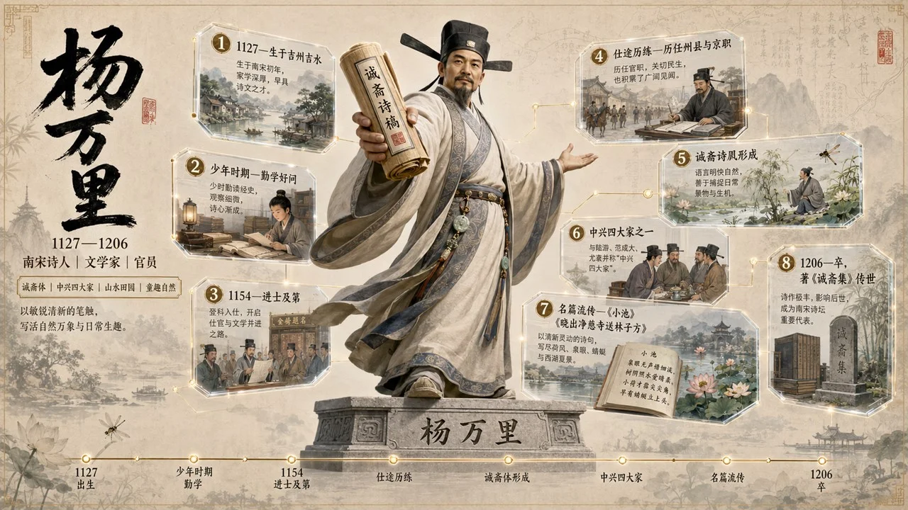 帅气的小学课本里的诗人3D全面简介PPT - 预览图20