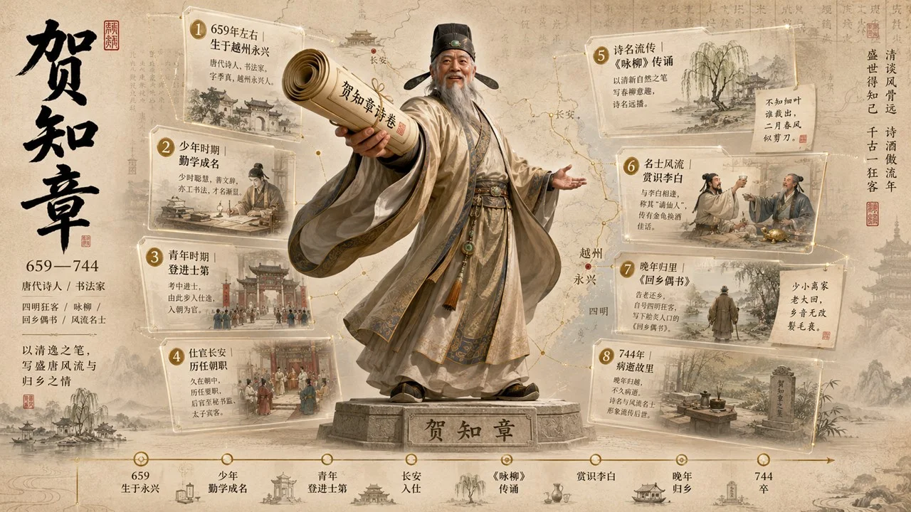 帅气的小学课本里的诗人3D全面简介PPT - 预览图3