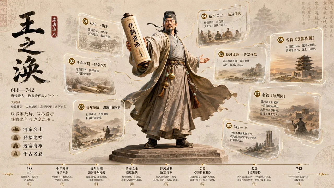 帅气的小学课本里的诗人3D全面简介PPT - 预览图5