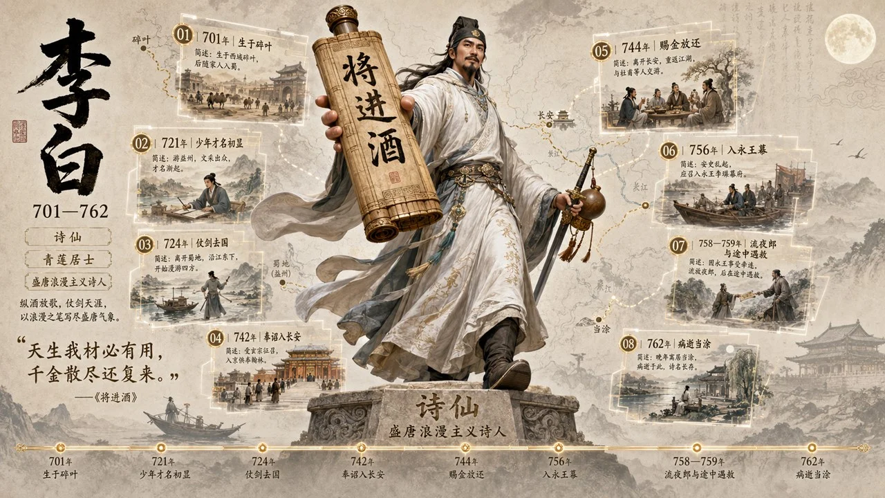 帅气的小学课本里的诗人3D全面简介PPT - 预览图8