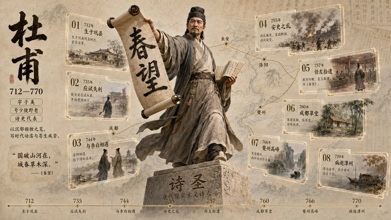 帅气的小学课本里的诗人3D全面简介PPT - 预览图9