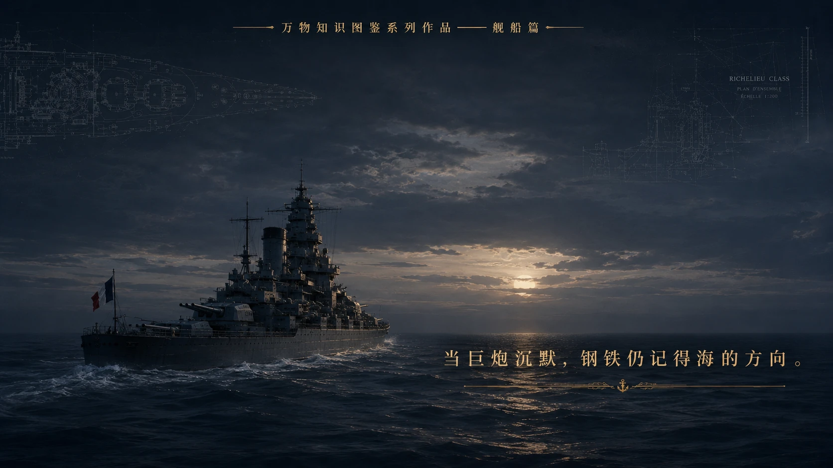 万物知识图鉴系列作品PPT——法国黎塞留级战列舰【4K】 - 预览图9