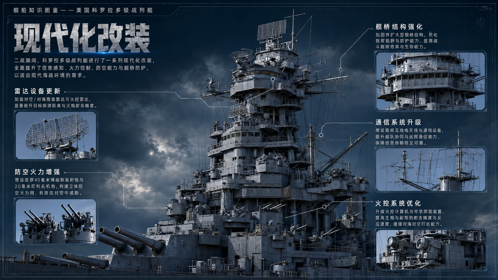 万物知识图鉴系列作品PPT——美国科罗拉多级战列舰【4K】 - 预览图6