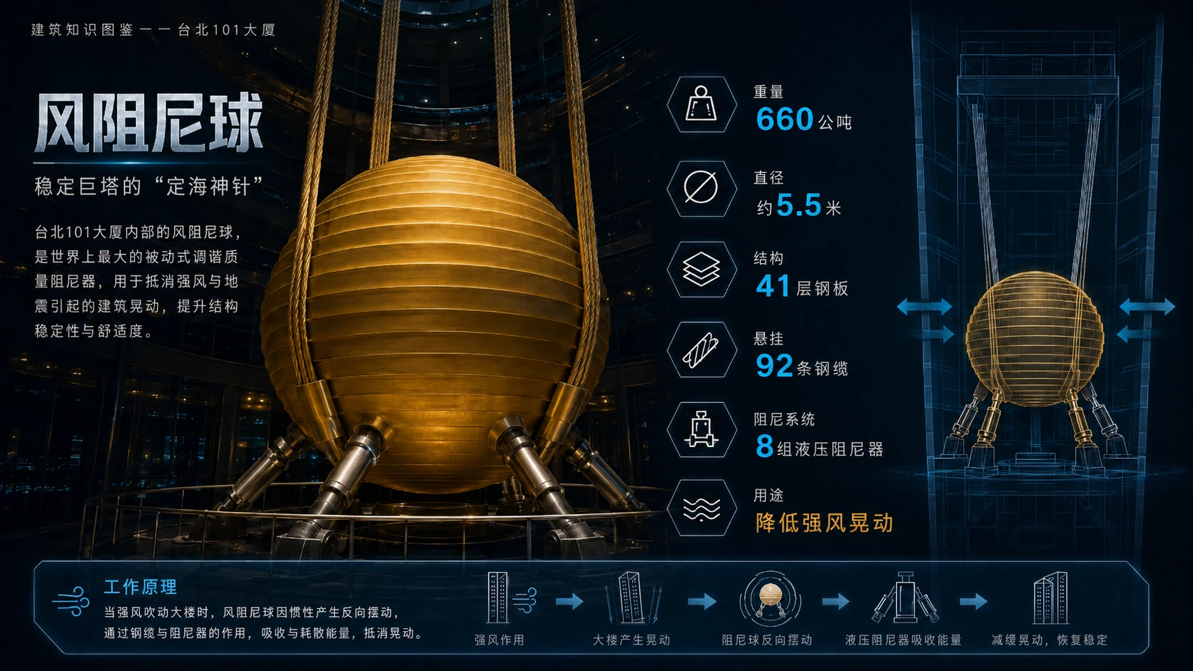 万物知识图鉴系列作品PPT——台北101大厦【4K】 - 预览图4