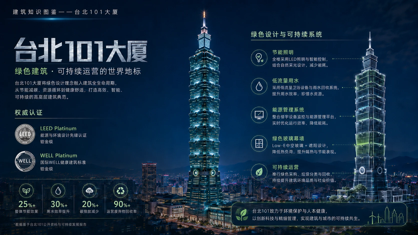 万物知识图鉴系列作品PPT——台北101大厦【4K】 - 预览图6