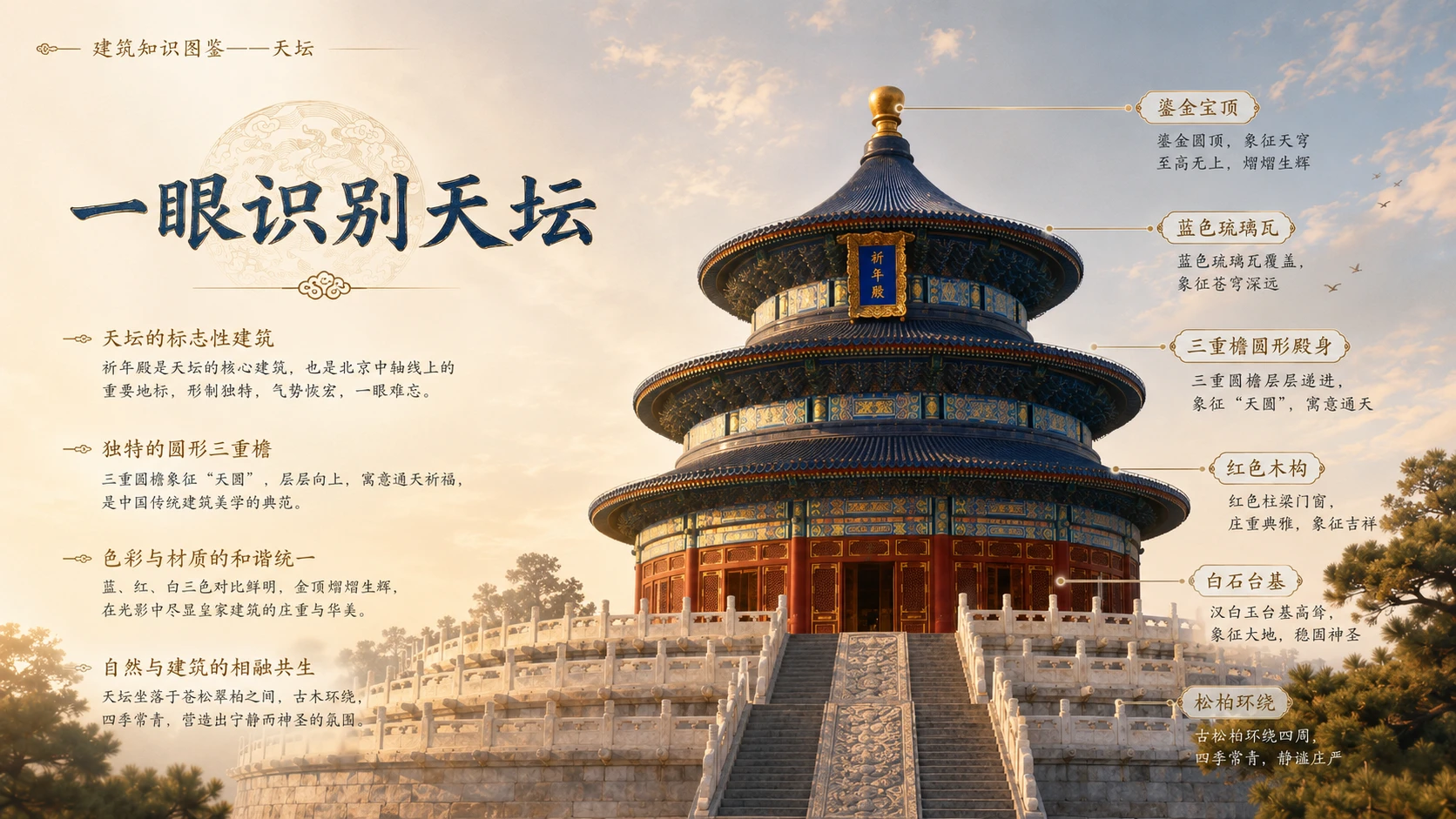 万物知识图鉴系列作品PPT——天坛【4K】 - 预览图1