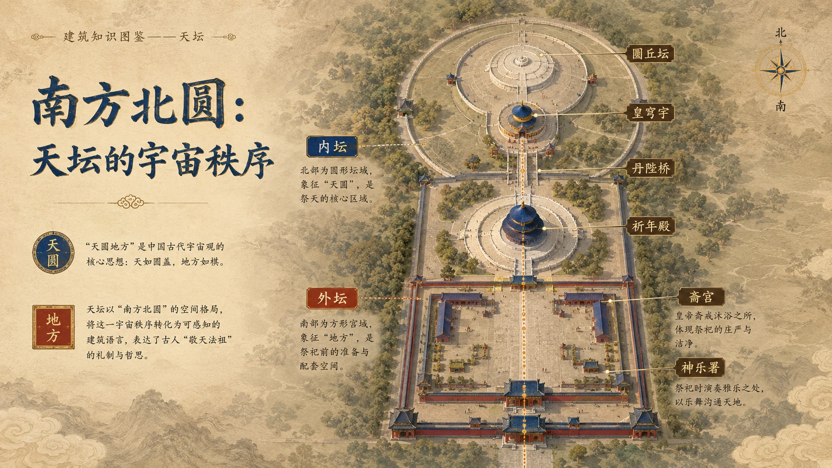 万物知识图鉴系列作品PPT——天坛【4K】 - 预览图2