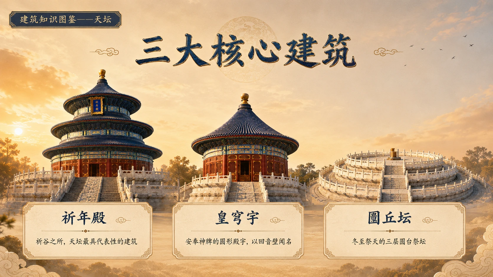 万物知识图鉴系列作品PPT——天坛【4K】 - 预览图3