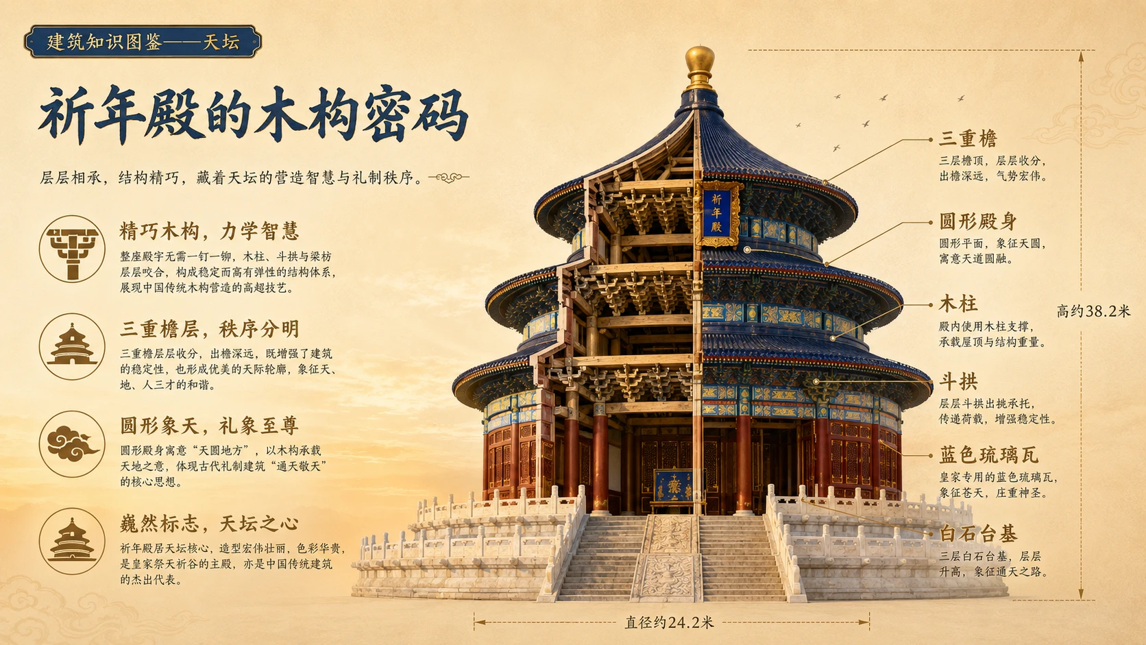 万物知识图鉴系列作品PPT——天坛【4K】 - 预览图4