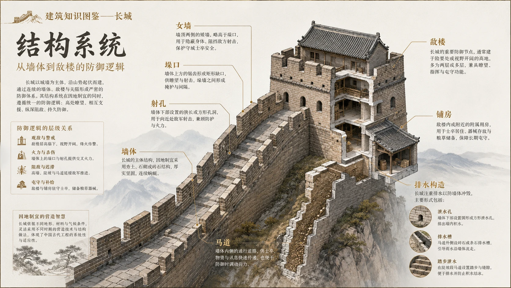 万物知识图鉴系列作品PPT——长城【4K】 - 预览图3