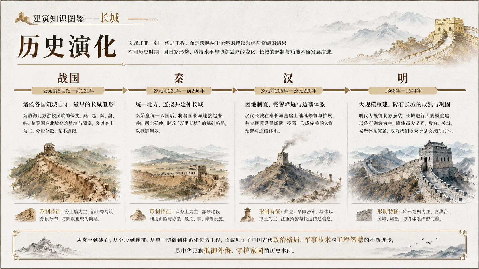万物知识图鉴系列作品PPT——长城【4K】 - 预览图7