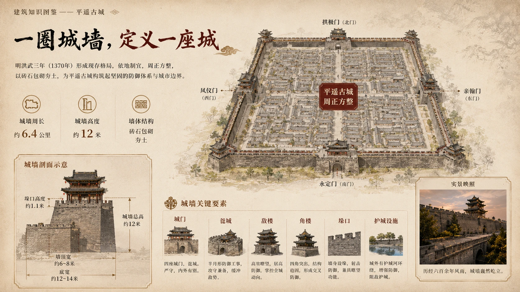 万物知识图鉴系列作品PPT——平遥古城【4K】 - 预览图2