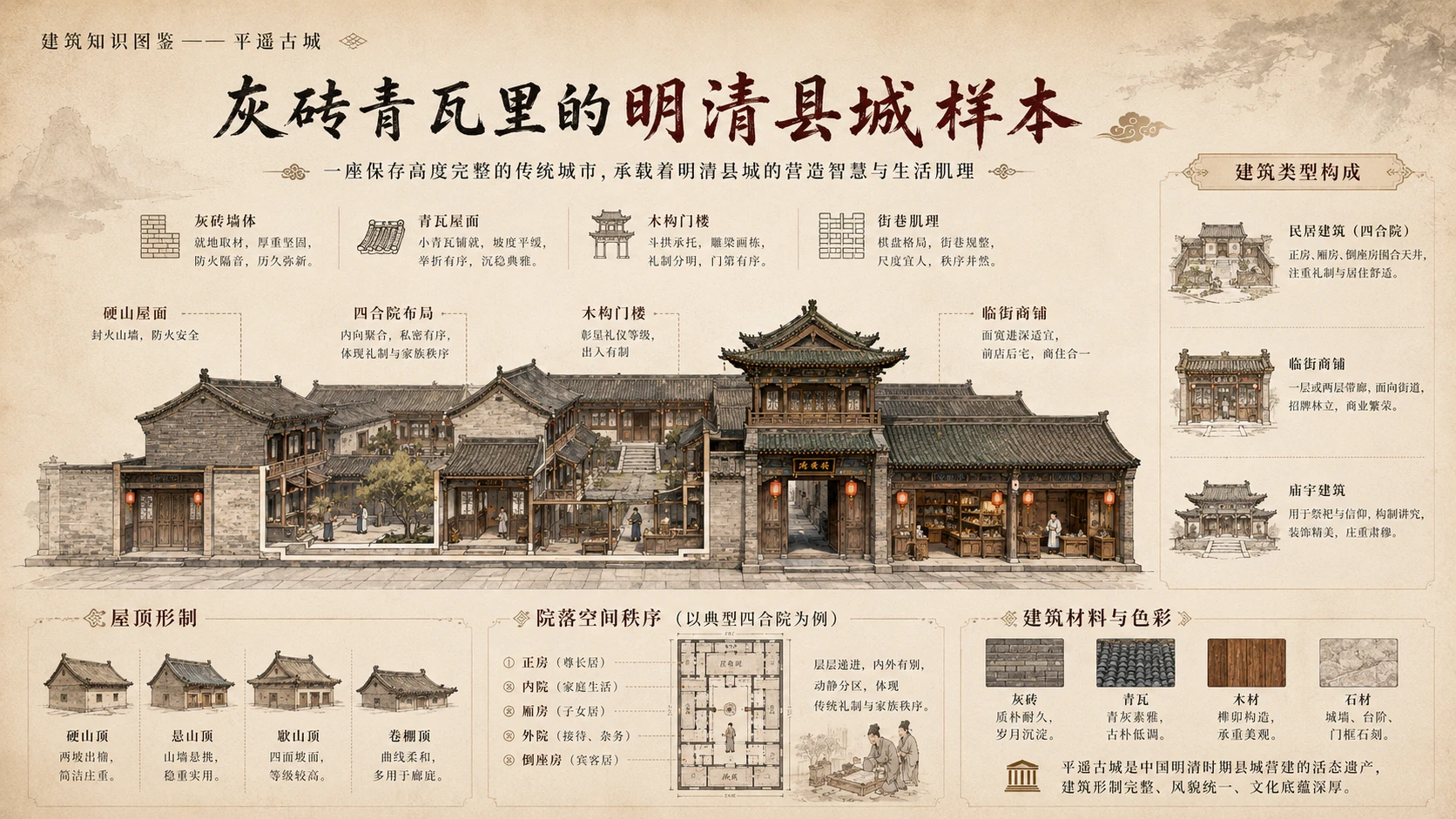 万物知识图鉴系列作品PPT——平遥古城【4K】 - 预览图4